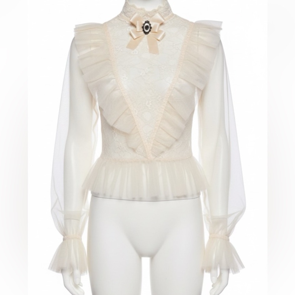 Dolls-kill midnight hour sheer blouse